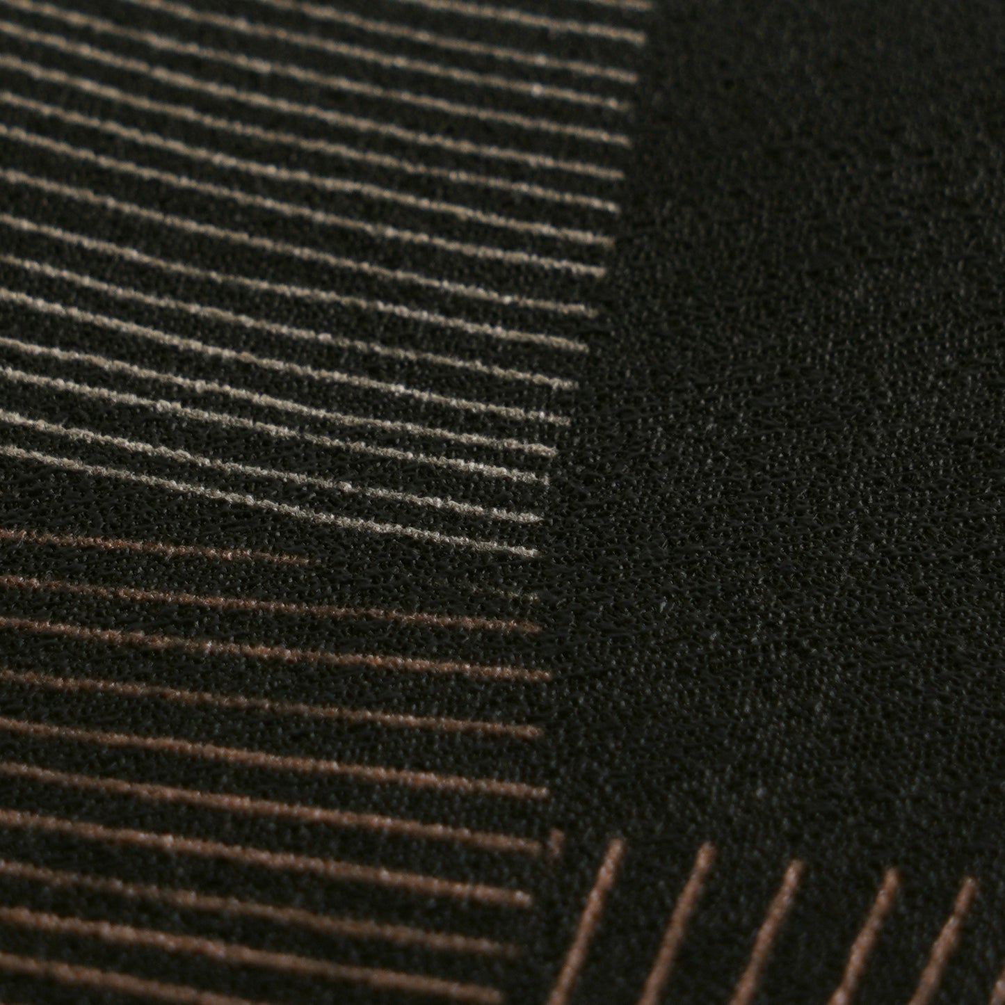 Mustertapete Geometrische Bögen Schwarz-Kupfer - 10,05 m x 0,53 m