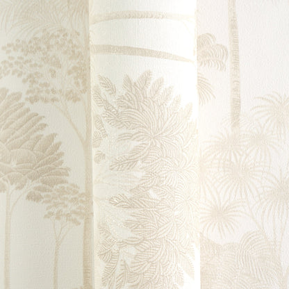 Mustertapete Dschungel-Silhouette Beige - 10,05 m x 0,53 m