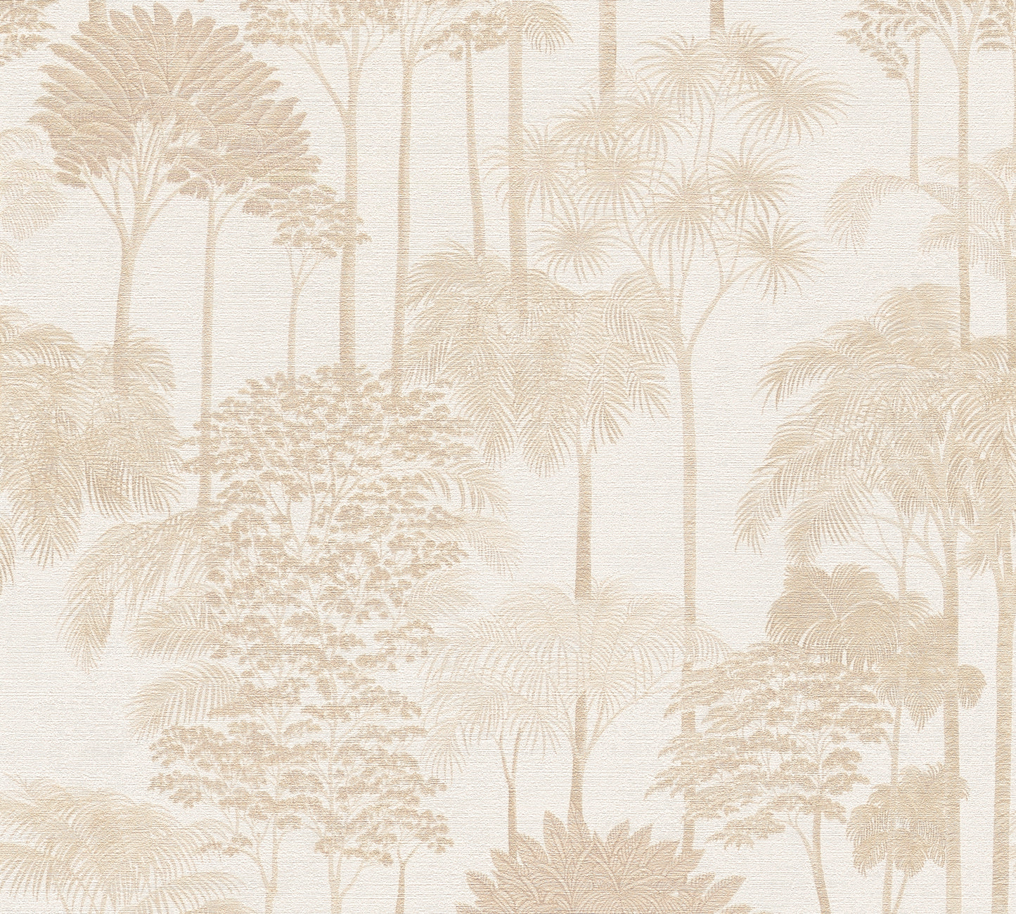 Mustertapete Dschungel-Silhouette Beige - 10,05 m x 0,53 m