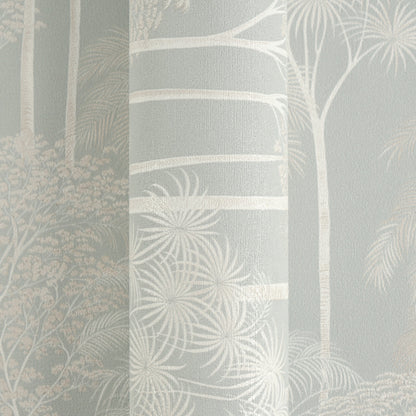 Mustertapete Dschungel-Silhouette Graublau - 10,05 m x 0,53 m