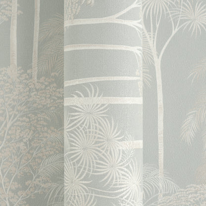 Mustertapete Dschungel-Silhouette Graublau - 10,05 m x 0,53 m
