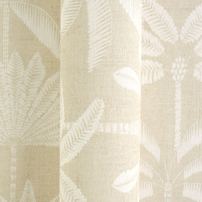 Mustertapete Palmen-Silhouetten Beige-Weiß - 10,05 m x 0,53 m