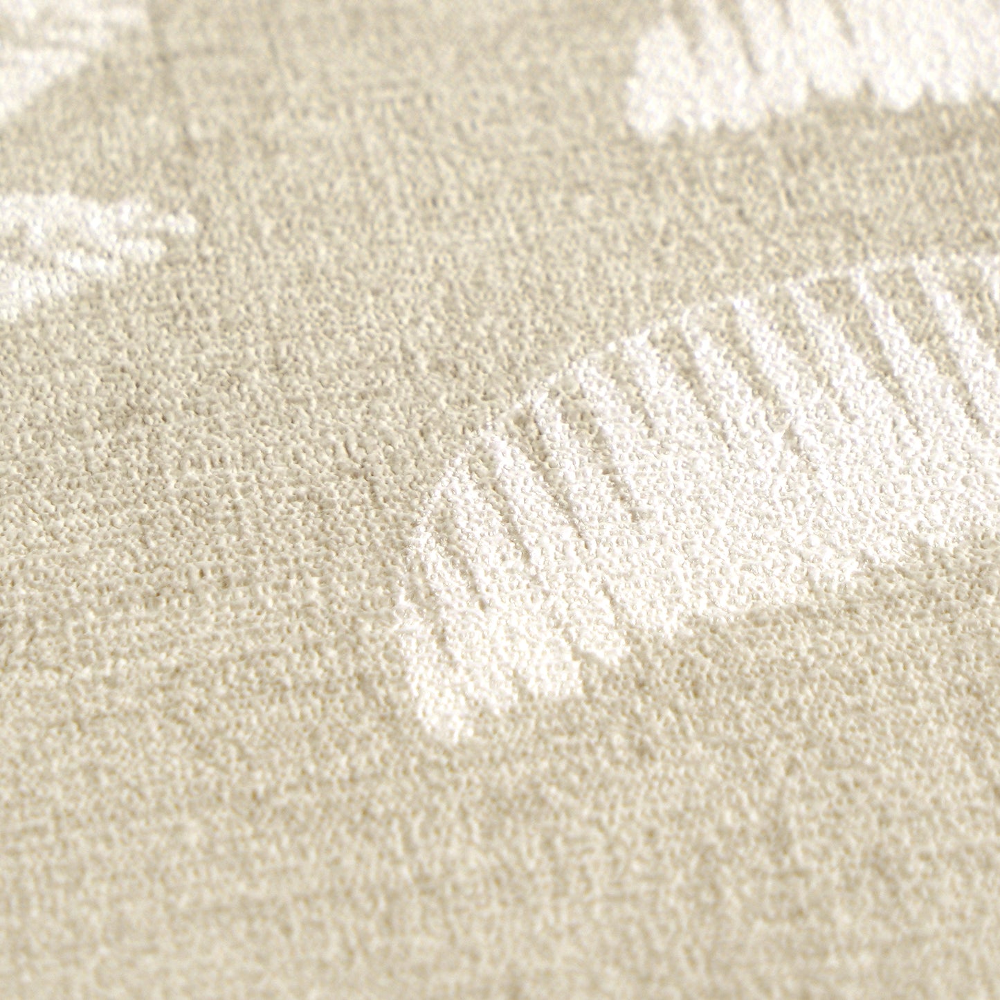 Mustertapete Palmen-Silhouetten Beige-Weiß - 10,05 m x 0,53 m