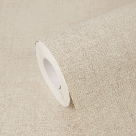 Strukturtapete Leinenoptik Beige Elegant - 10,05 m x 0,53 m