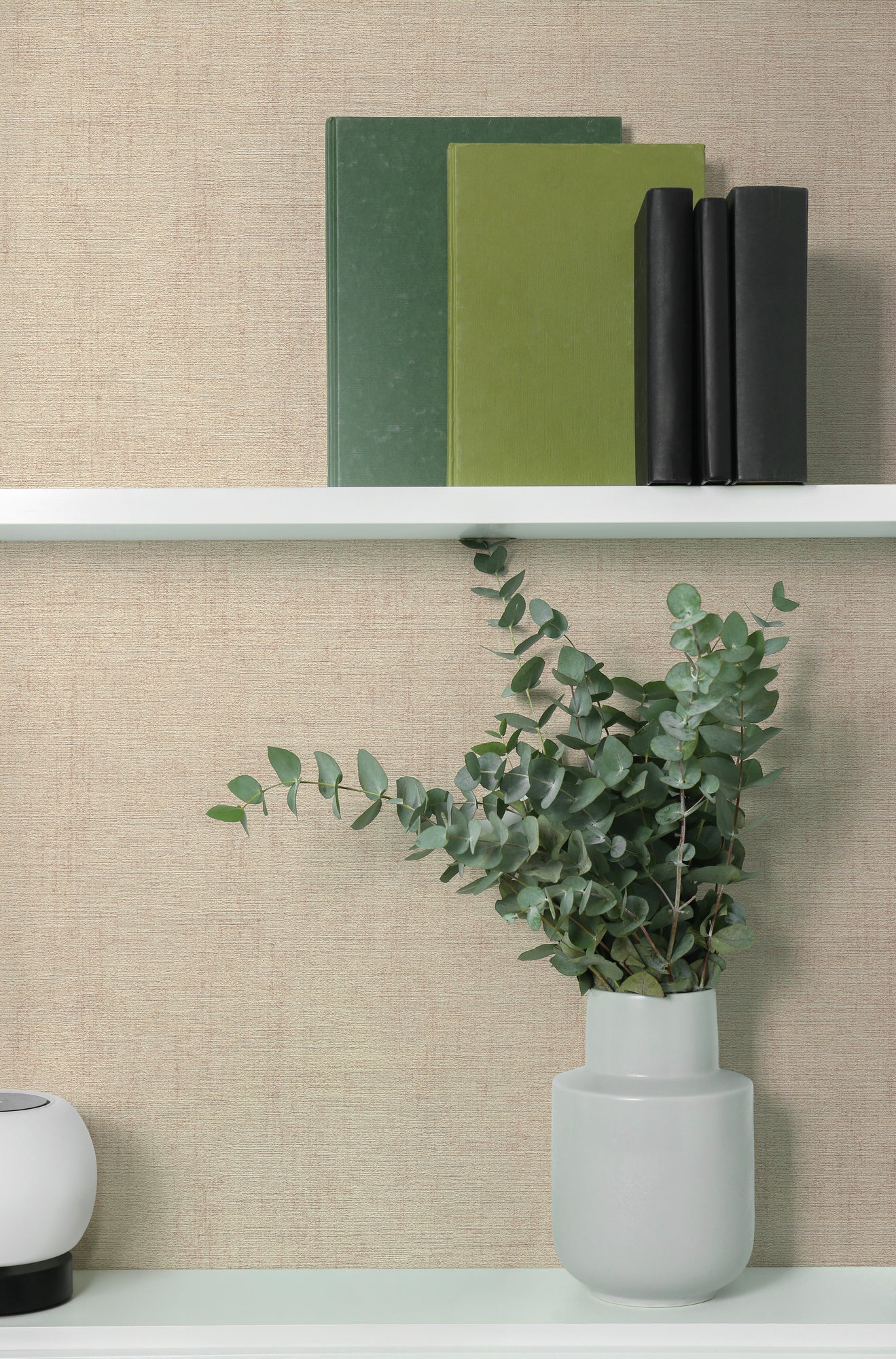Mustertapete Leinenoptik Beige Elegant - 10,05 m x 0,53 m