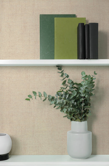 Mustertapete Leinenoptik Beige Elegant - 10,05 m x 0,53 m