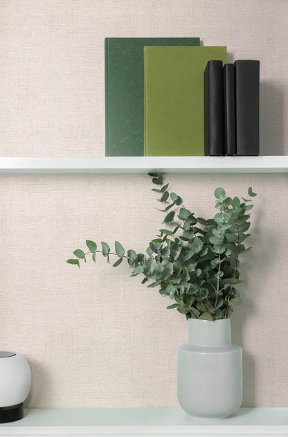 Mustertapete Leinenstruktur Beige - 10,05 m x 0,53 m