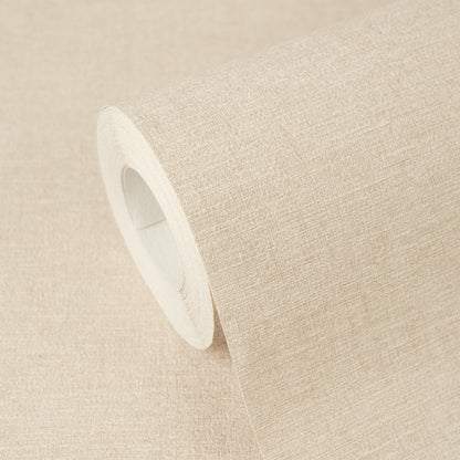 Mustertapete Leinenoptik Beige - 10,05 m x 0,53 m