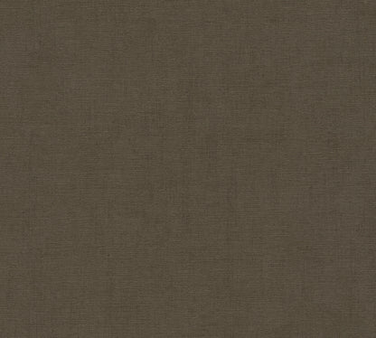 Mustertapete Leinenoptik Dunkelbraun - 10,05 m x 0,53 m