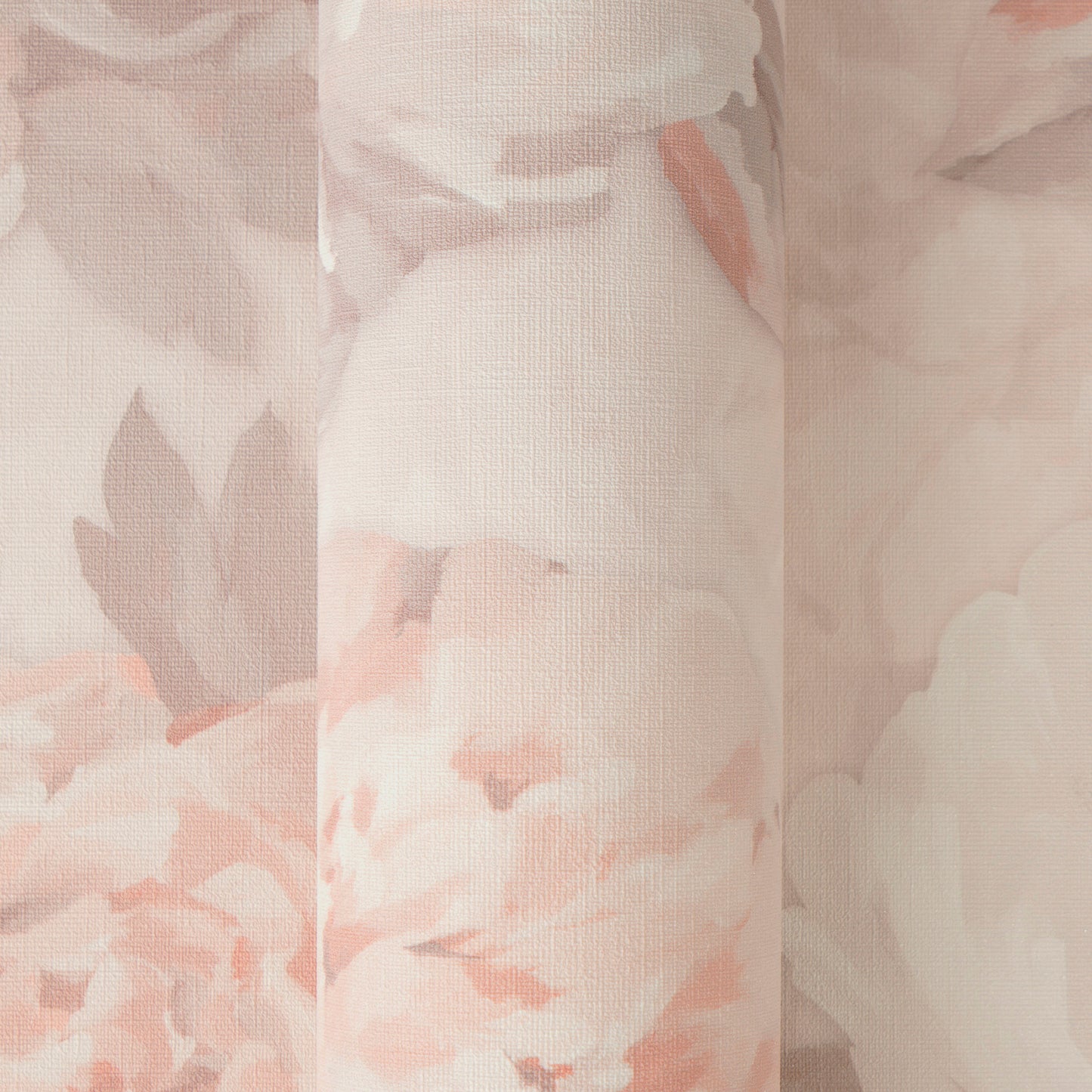 Mustertapete Pfingstrosen Pastellorange & Creme - 10,05 m x 0,53 m