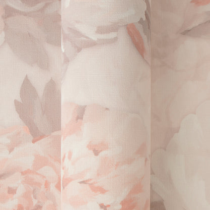Mustertapete Pfingstrosen Pastellorange & Creme - 10,05 m x 0,53 m