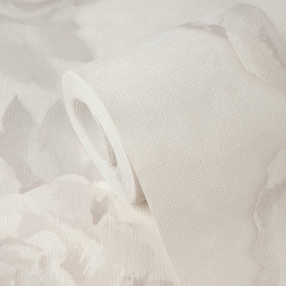Mustertapete Pfingstrosen Hellbeige & Creme - 10,05 m x 0,53 m