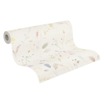 Mustertapete Wiesenblumen Pastellbunt - 10,05 m x 0,53 m