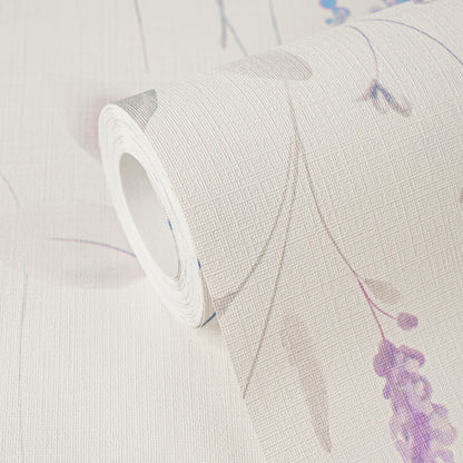 Mustertapete Wiesenblumen Violett & Blau - 10,05 m x 0,53 m