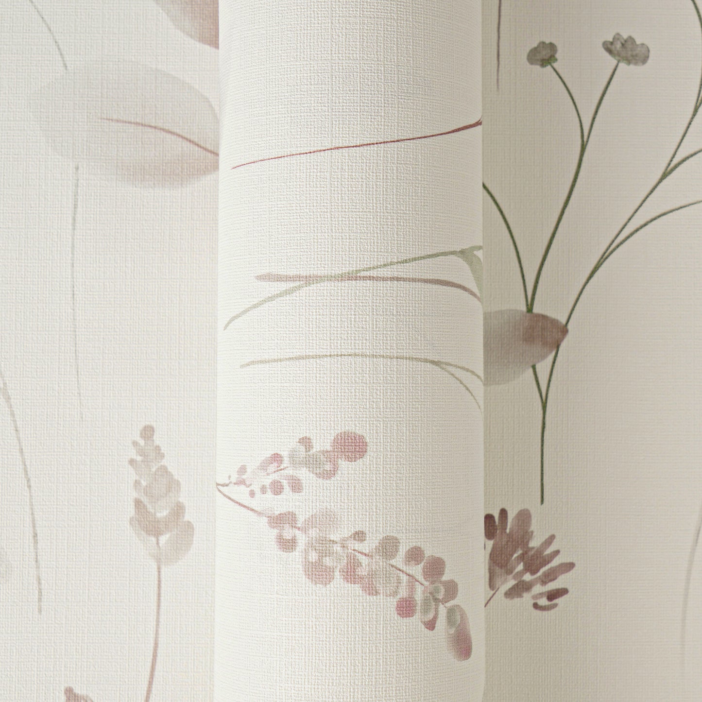 Mustertapete Wiesenblumen Altrosa & Beige - 10,05 m x 0,53 m