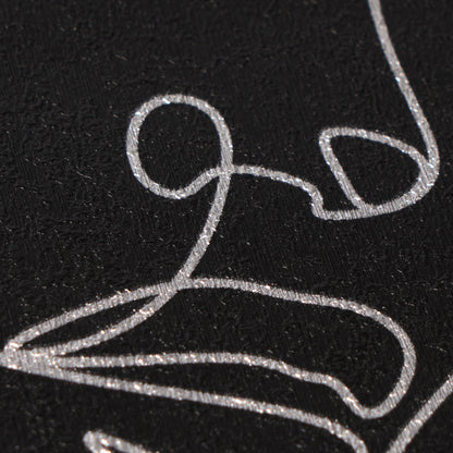 Mustertapete Gesichter Line-Art Weiß & Schwarz - 10,05 m x 0,53 m