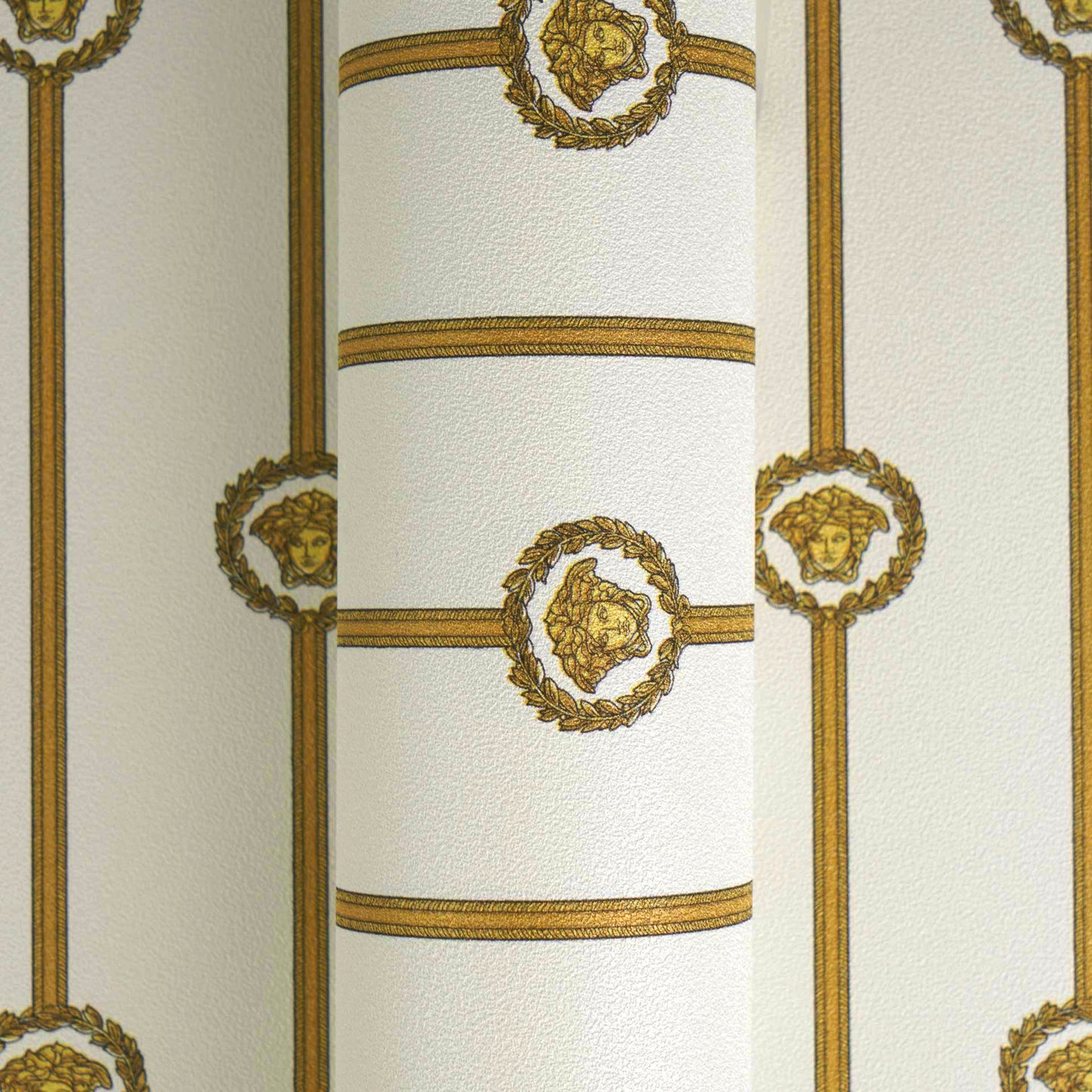 Versace I Love Baroque Weiß Barock Tapete - 10,05 m x 0,70 m