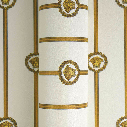Versace I Love Baroque Weiß Barock Tapete - 10,05 m x 0,70 m
