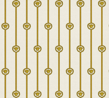 Versace I Love Baroque Weiß Barock Tapete - 10,05 m x 0,70 m