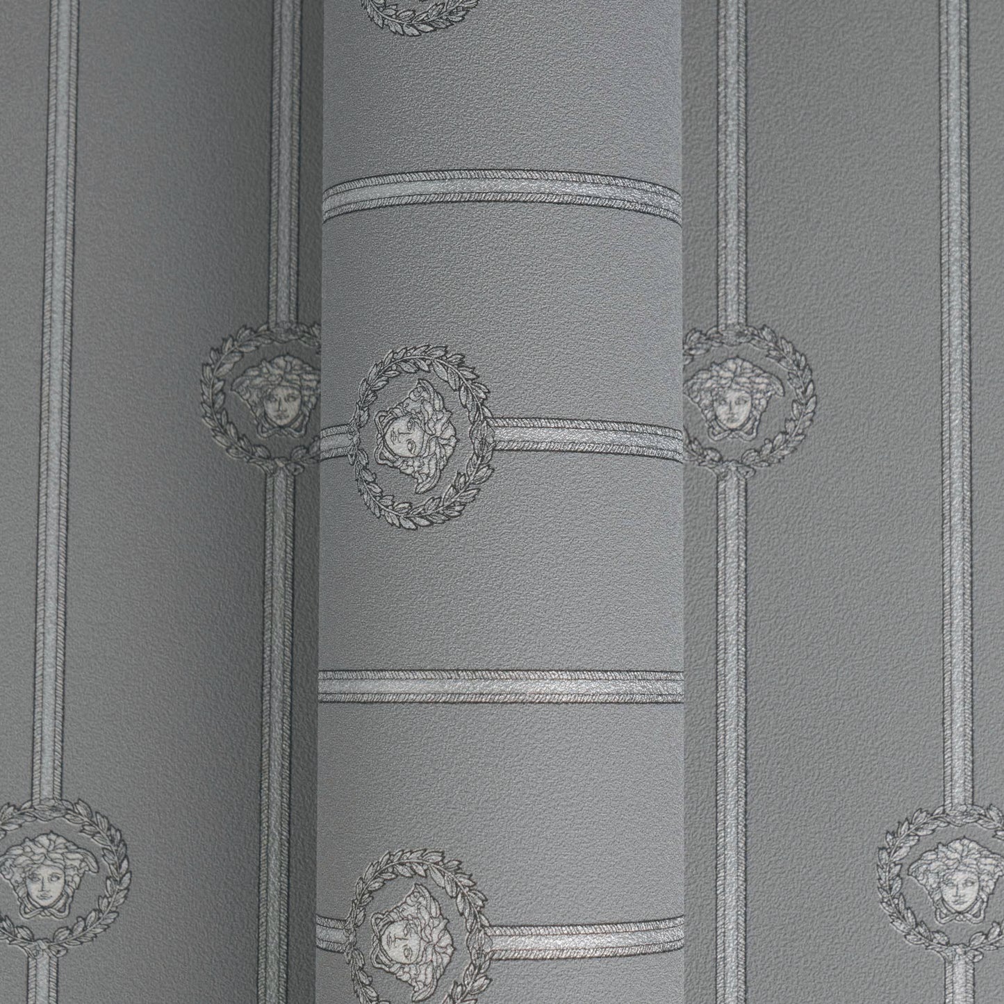 Versace I Love Baroque Grau Barock Tapete - 10,05 m x 0,70 m