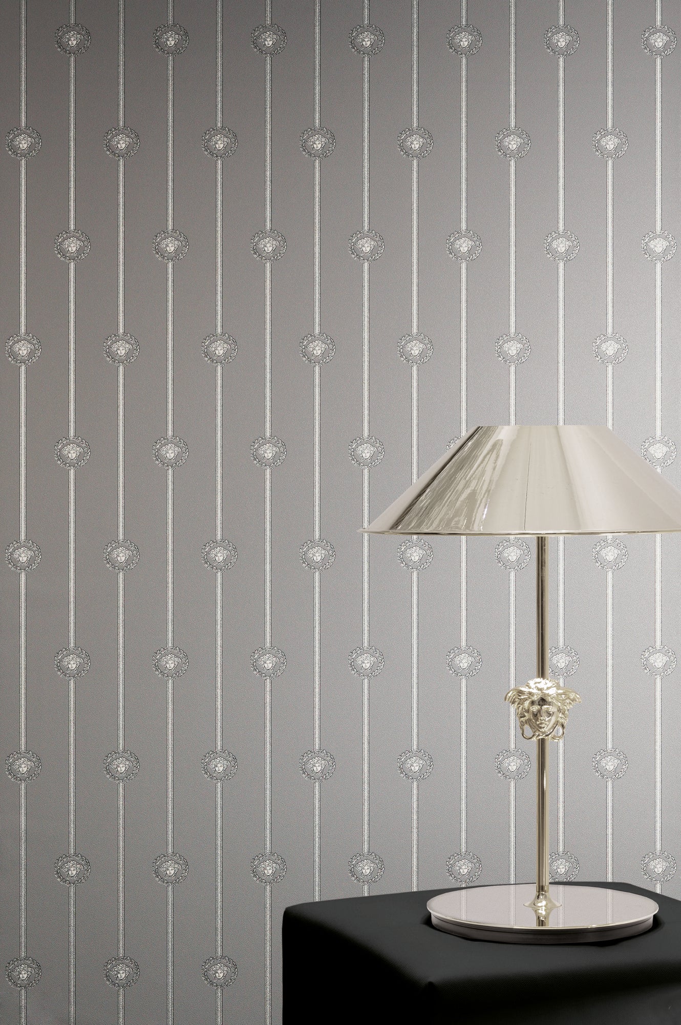 Versace I Love Baroque Grau Barock Tapete - 10,05 m x 0,70 m