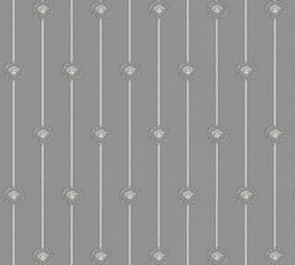 Versace I Love Baroque Grau Barock Tapete - 10,05 m x 0,70 m