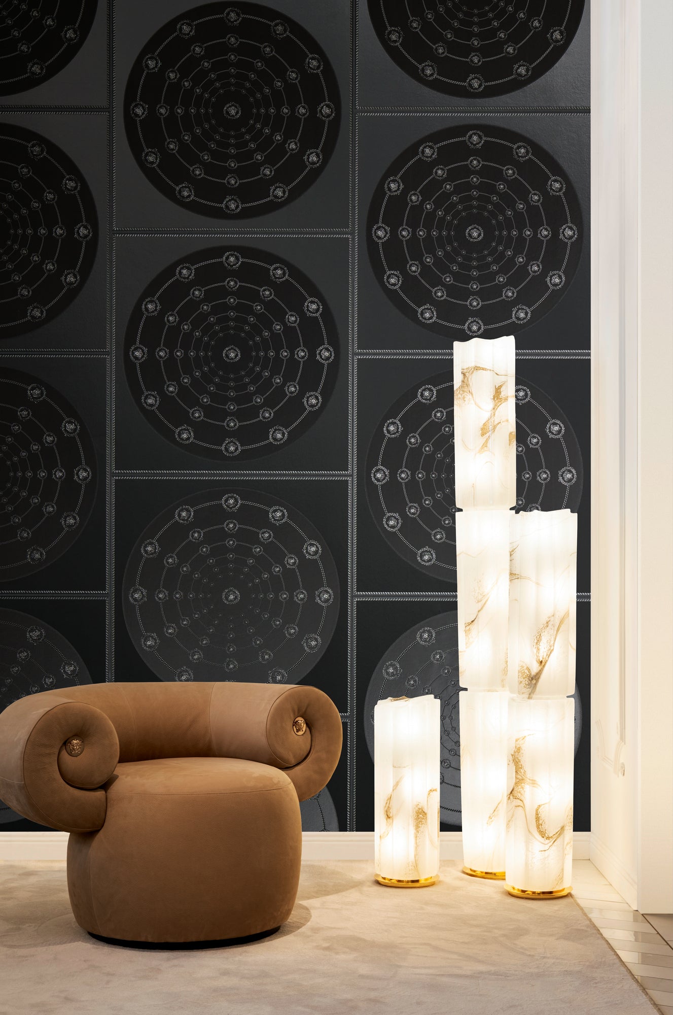 Versace I Love Baroque Schwarz Grau - 10,05 m x 0,70 m