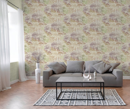 Mustertapete Zauberwald Pastell - 10,05 m x 0,53 m