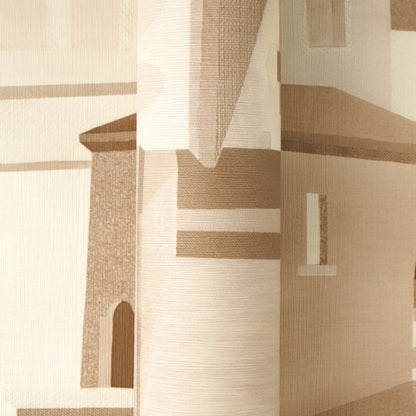 Mustertapete Mediterrane Architektur Beige - 10,05 m x 0,53 m