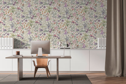 Mustertapete Florale Träumerei Pastell - 10,05 m x 0,53 m