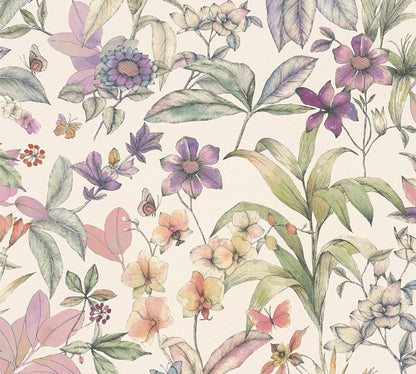 Mustertapete Florale Träumerei Pastell - 10,05 m x 0,53 m
