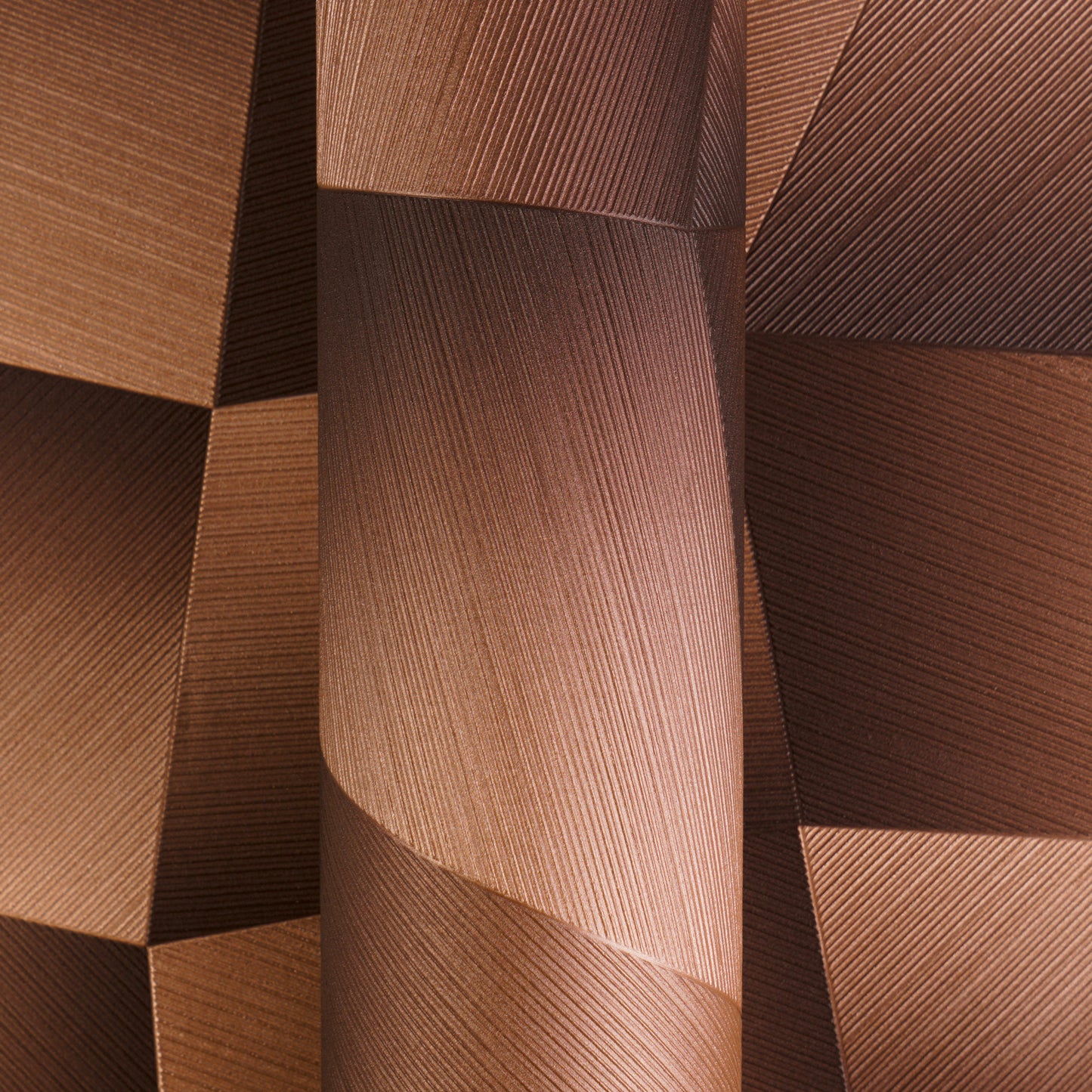 Livingwalls Vibes & Styles Damian - Refined Dimensions Geometrische Tapete Braun - 10,05 m x 0,53 m