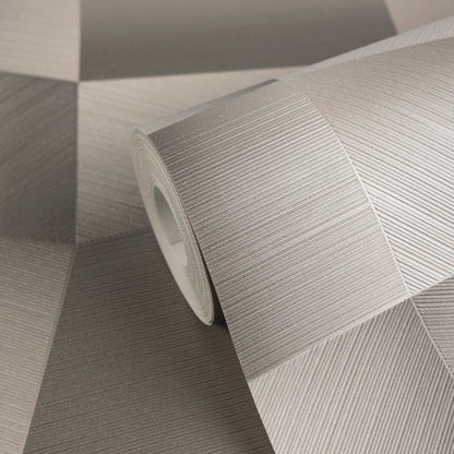 Livingwalls Vibes & Styles Damian - Refined Dimensions Geometrische Tapete Grau Metallic - 10,05 m x 0,53 m