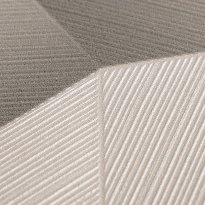 Mustertapete 3D-Geometrie Taupe-Grau - 10,05 m x 0,53 m