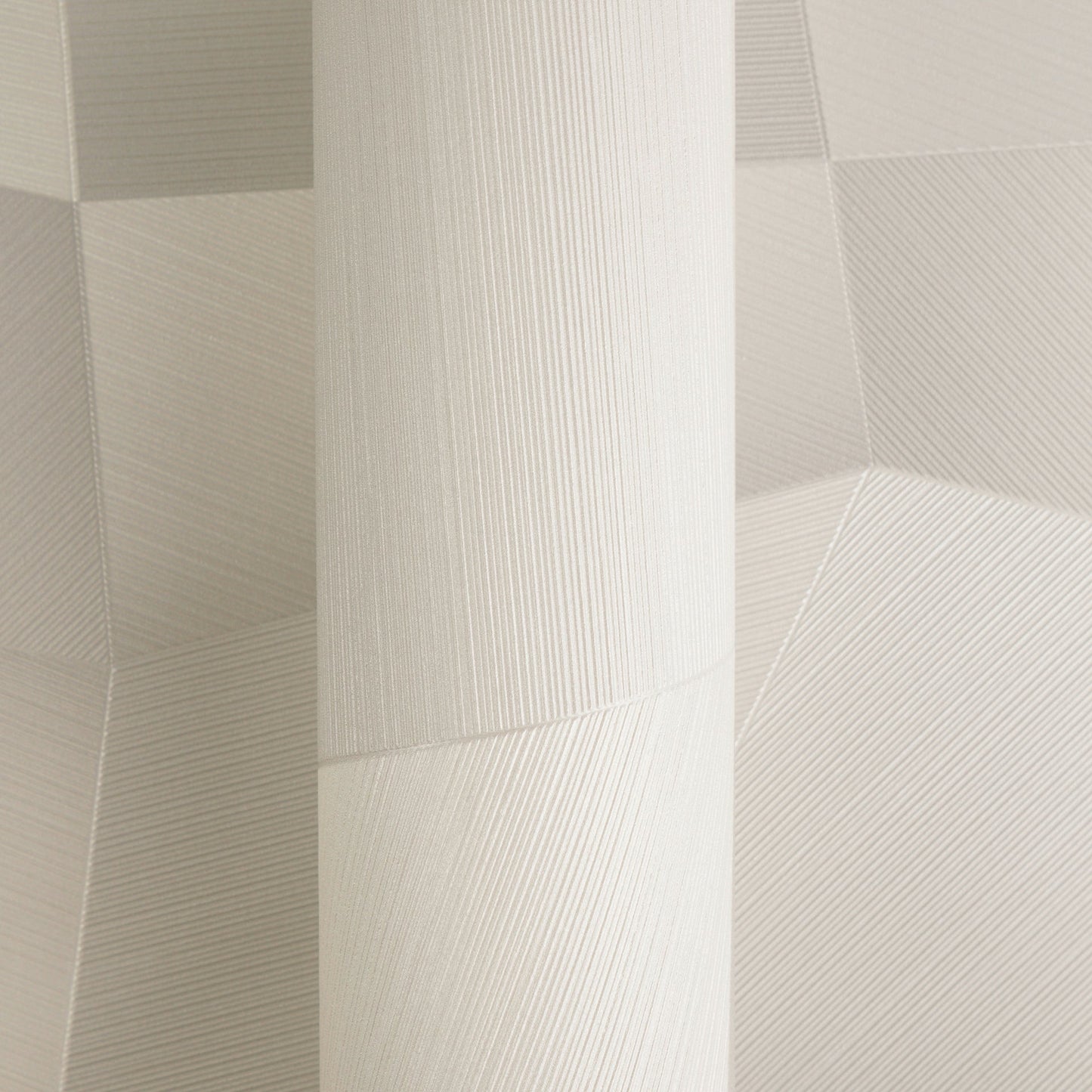 Mustertapete 3D-Geometrie Cremeweiß - 10,05 m x 0,53 m