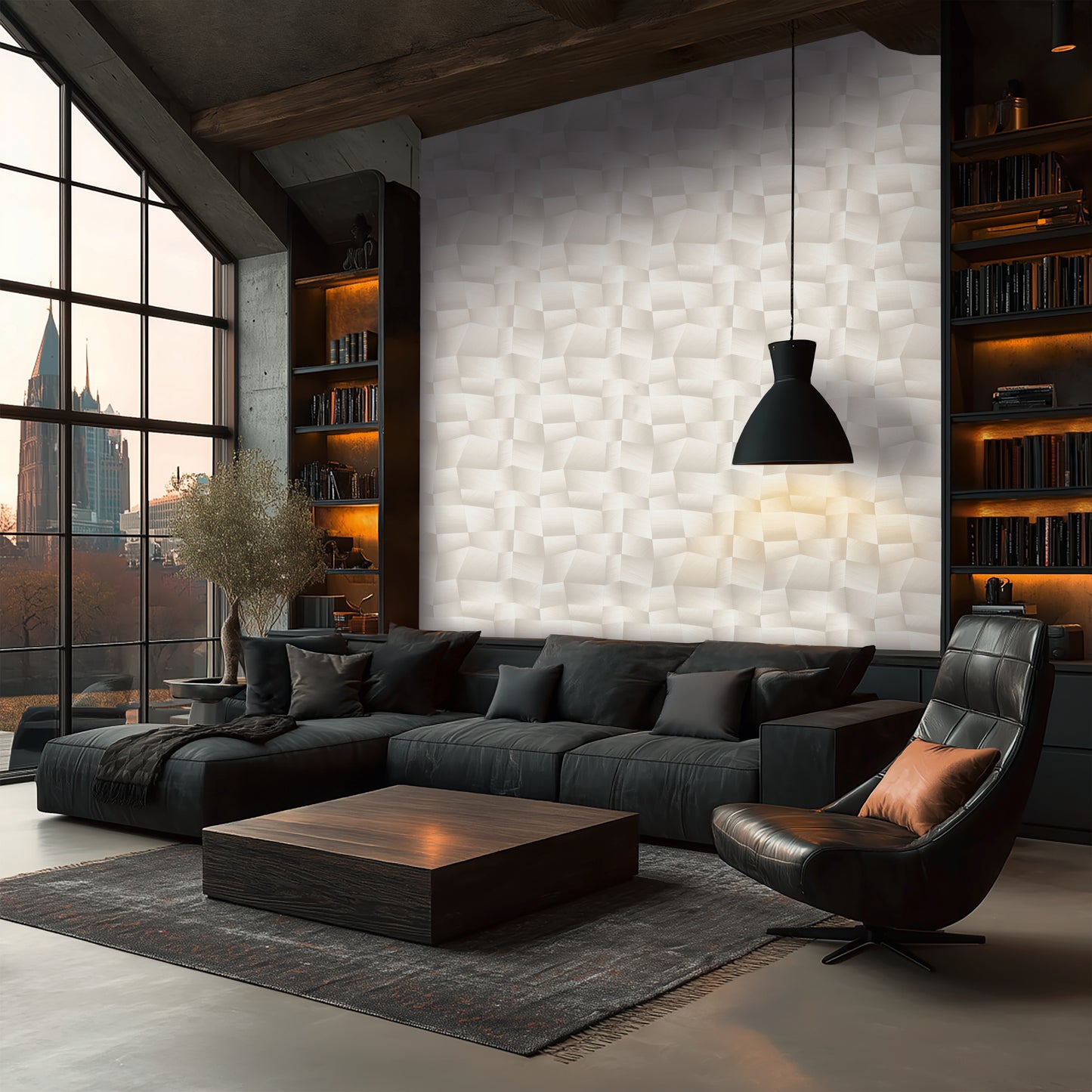 Livingwalls Vibes & Styles Damian - Refined Dimensions Geometrische Tapete Weiß - 10,05 m x 0,53 m