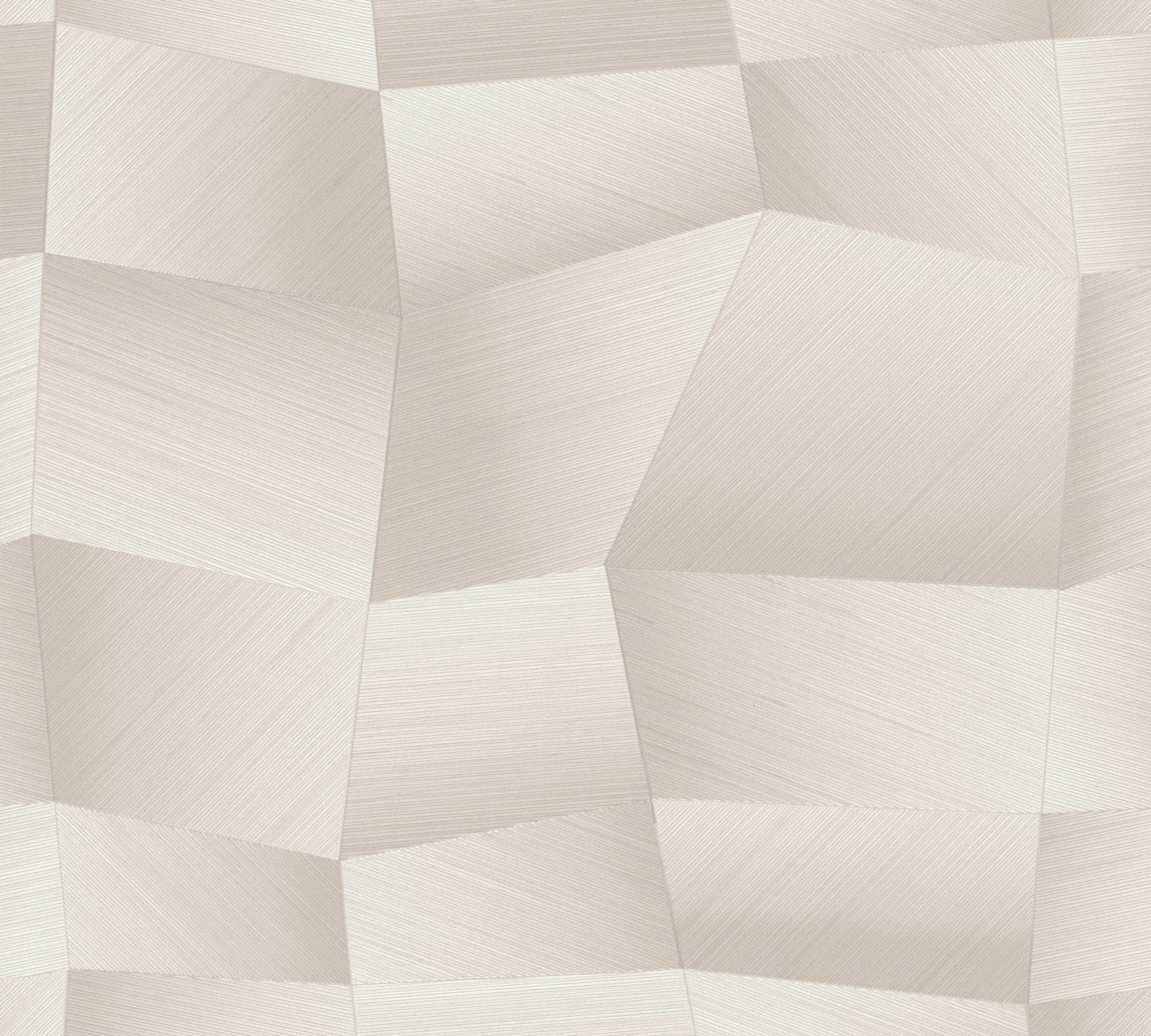 Mustertapete 3D-Geometrie Cremeweiß - 10,05 m x 0,53 m