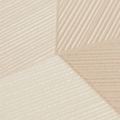 Mustertapete 3D-Geometrie Champagner - 10,05 m x 0,53 m