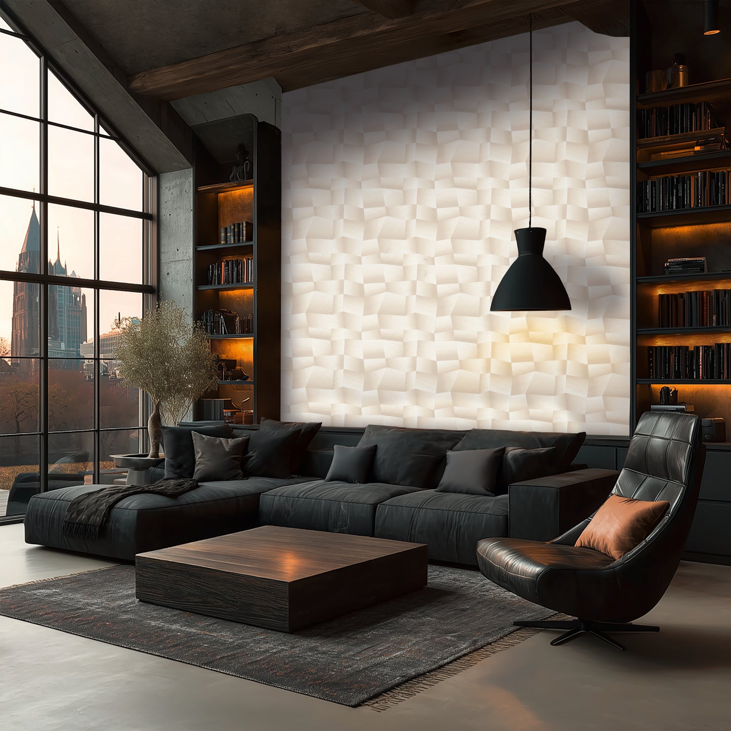 Livingwalls Vibes & Styles Damian - Refined Dimensions Geometrische Tapete Beige - 10,05 m x 0,53 m