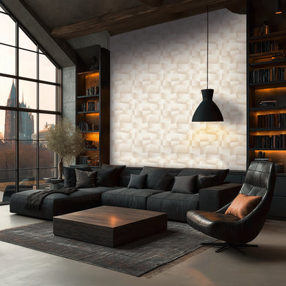 Livingwalls Vibes & Styles Damian - Refined Dimensions Geometrische Tapete Beige - 10,05 m x 0,53 m