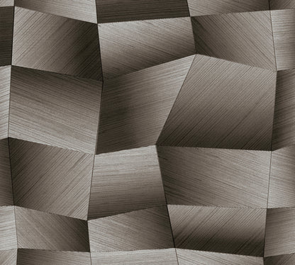 Livingwalls Vibes & Styles Damian - Refined Dimensions Geometrische Tapete Grau Schwarz - 10,05 m x 0,53 m