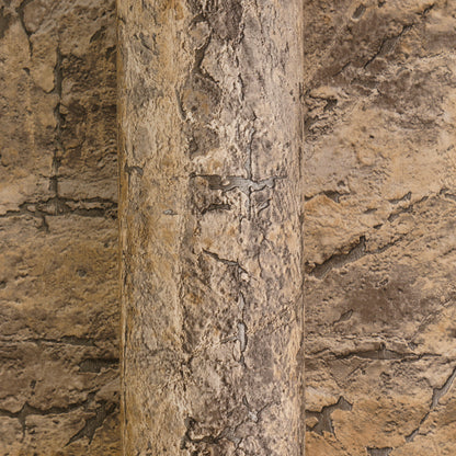 Mustertapete Antik-Putz Erdbraun - 10,05 m x 0,53 m