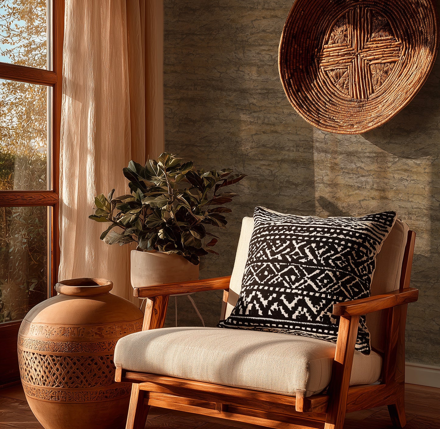 Livingwalls Vibes & Styles Tamika - Raw Heritage Landhaus Beige - 10,05 m x 0,53 m