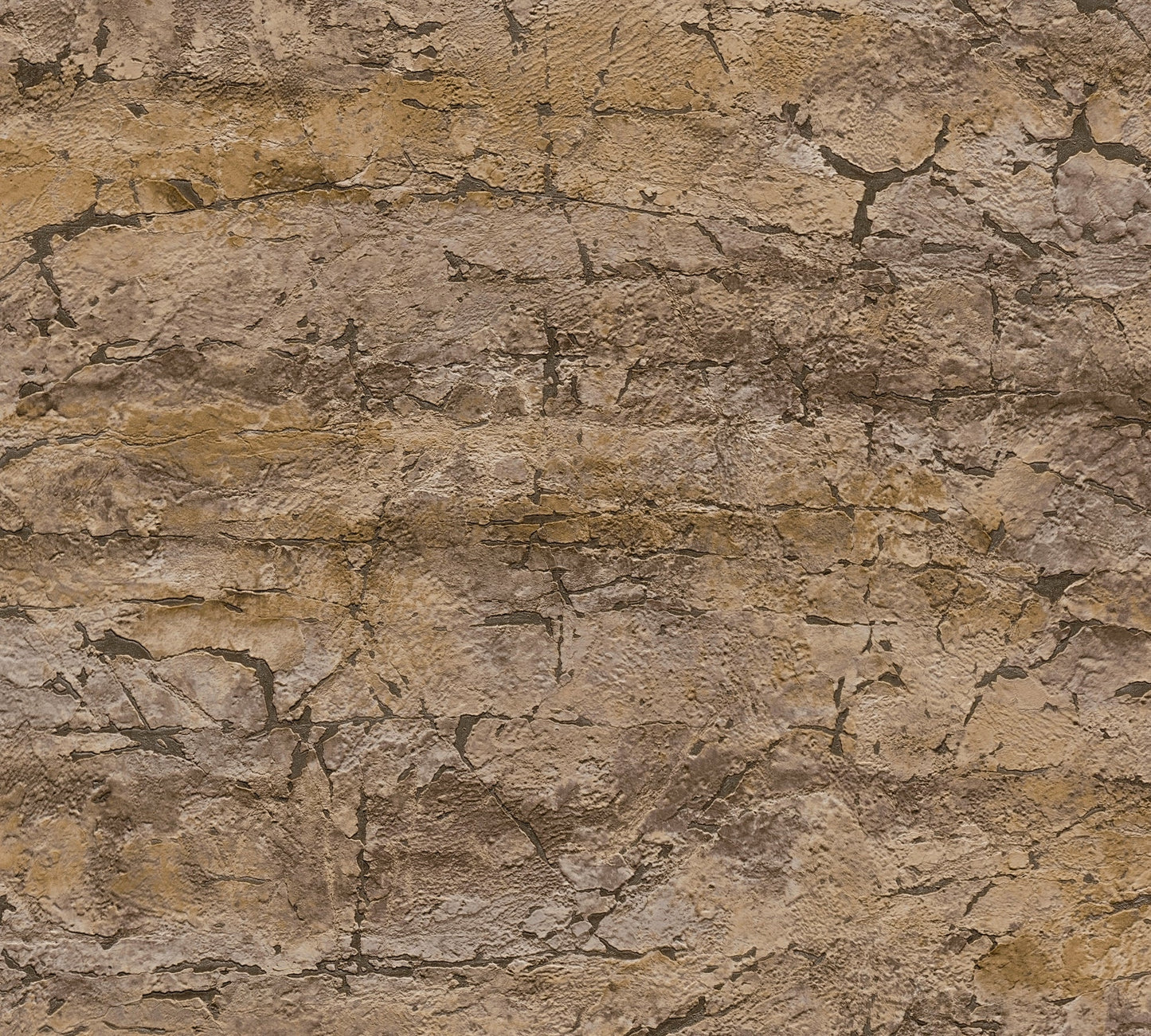 Mustertapete Antik-Putz Erdbraun - 10,05 m x 0,53 m