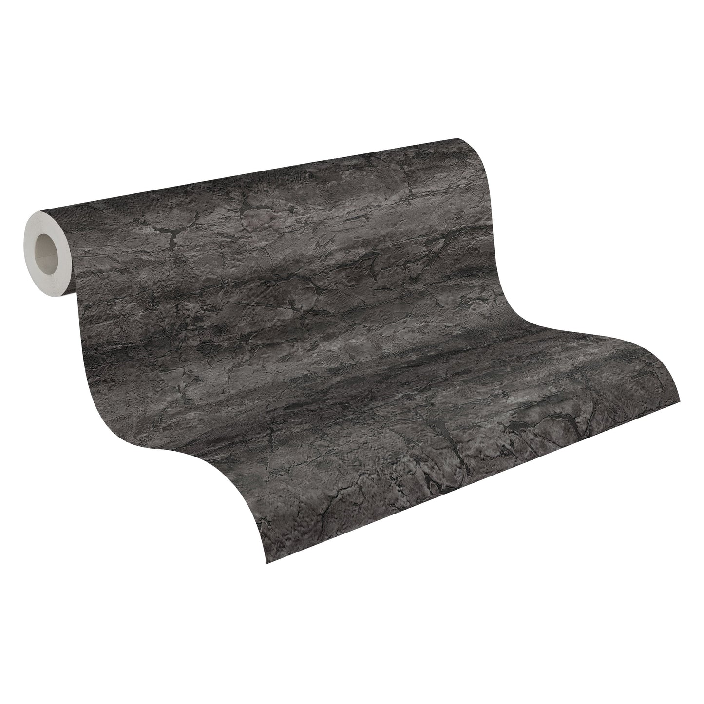 Mustertapete Antik-Putz Anthrazit - 10,05 m x 0,53 m
