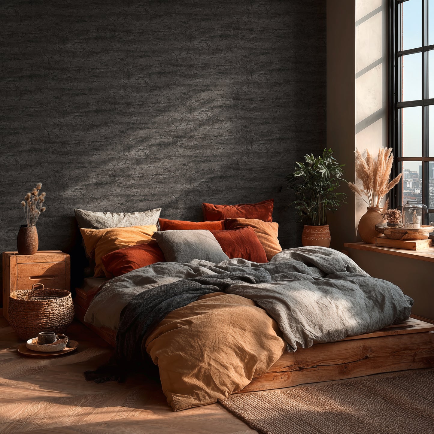 Livingwalls Vibes & Styles Tamika - Raw Heritage Landhaus Schwarz - 10,05 m x 0,53 m