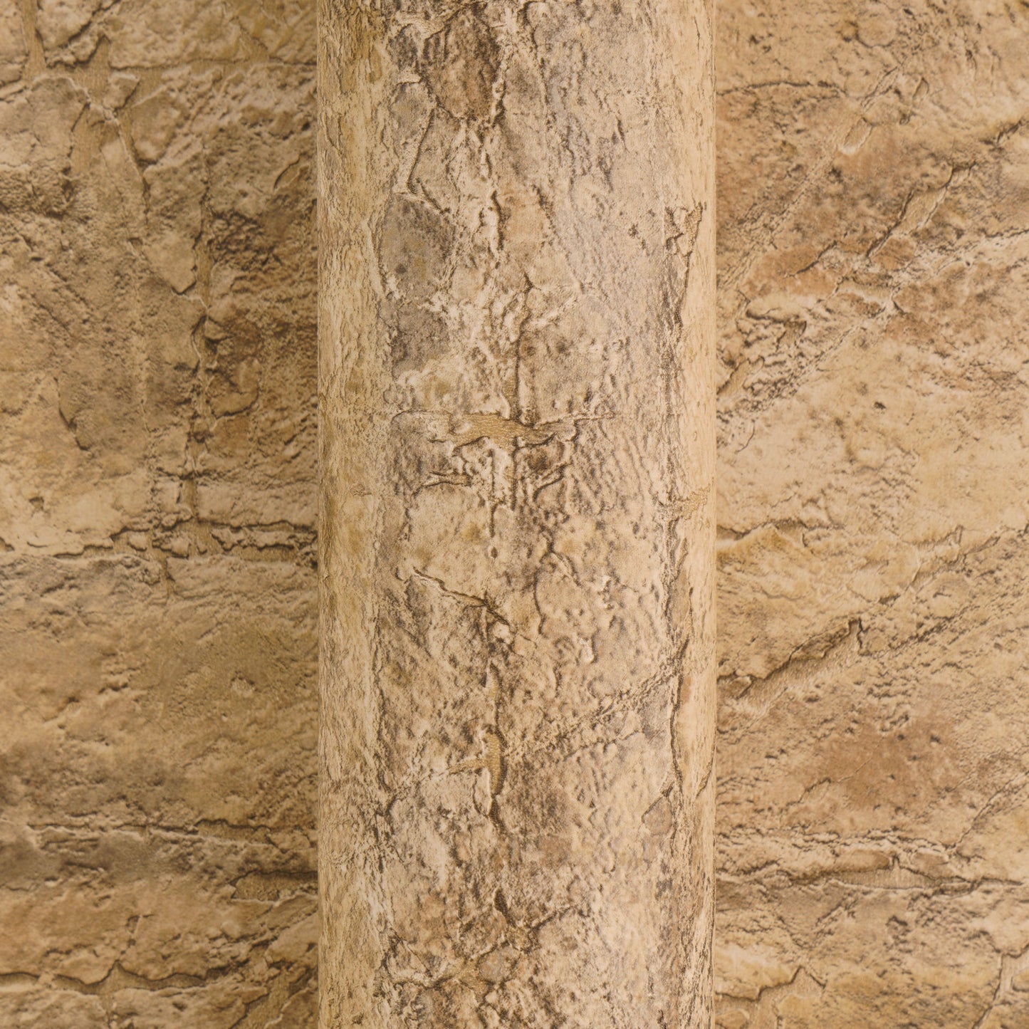 Mustertapete Antik-Putz Ockerbraun - 10,05 m x 0,53 m