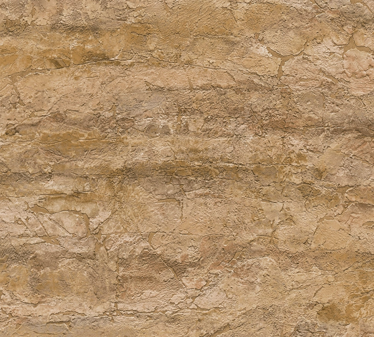 Mustertapete Antik-Putz Ockerbraun - 10,05 m x 0,53 m