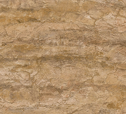 Mustertapete Antik-Putz Ockerbraun - 10,05 m x 0,53 m