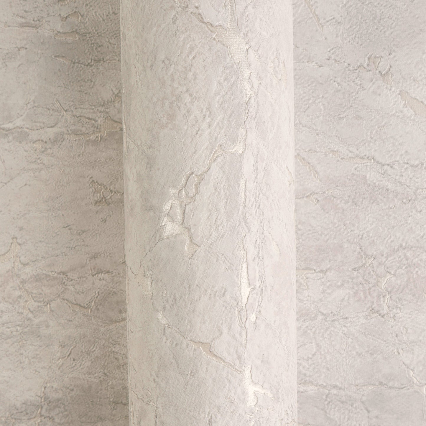 Mustertapete Antik-Putz Hellgrau-Beige - 10,05 m x 0,53 m
